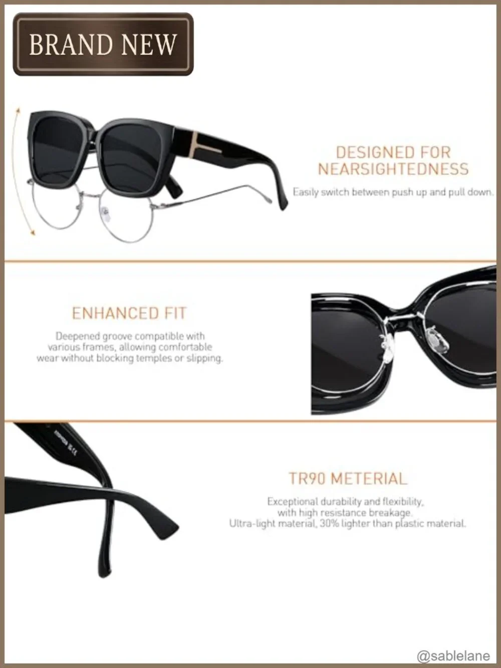 Polarized Fit Over Glasses Sunglasses Oversized UV400 Square Unisex